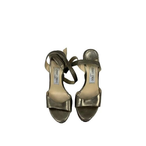 Jimmy Choo Wedge Sandals. Sz 37 - Picture 2 of 5